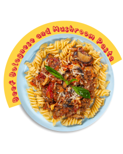Beef Bolognese and Mushroom Pasta 