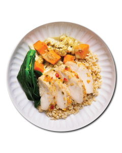 Coconut Curry Chicken with Brown Rice, Mixed Veggies - LARGE